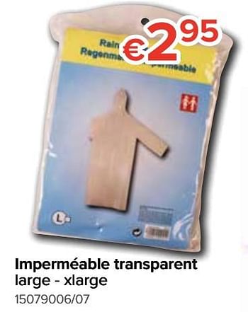 Promoties Imperméable transparent - Huismerk - Euroshop - Geldig van 12/08/2019 tot 09/09/2019 bij Euro Shop