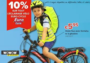 Promotions Veste fluo avec fermeture à glissière - Wowow - Valide de 12/08/2019 à 09/09/2019 chez Euro Shop