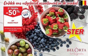 Promoties 2e tegen -50% op rood fruit - Huismerk - Makro - Geldig van 14/08/2019 tot 27/08/2019 bij Makro