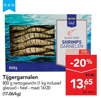 Promoties Tijgergarnalen - Huismerk - Makro - Geldig van 14/08/2019 tot 27/08/2019 bij Makro