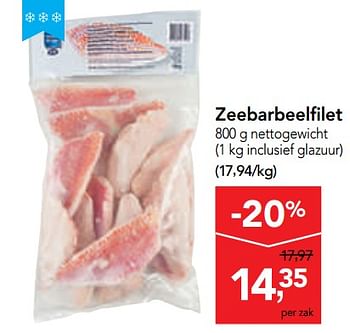 Promoties Zeebarbeelfilet - Huismerk - Makro - Geldig van 14/08/2019 tot 27/08/2019 bij Makro