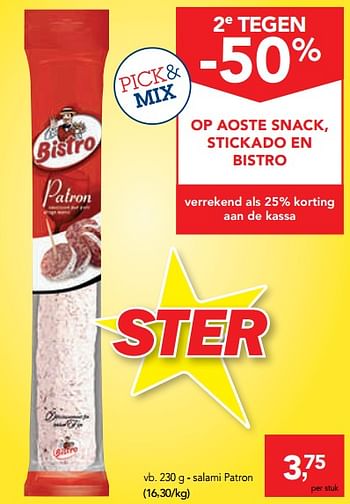 Promoties Salami patron - Aoste - Geldig van 14/08/2019 tot 27/08/2019 bij Makro