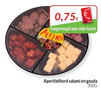 Promoties Aperitiefbord salami en gouda - Huismerk - Intermarche - Geldig van 01/08/2019 tot 31/08/2019 bij Intermarche