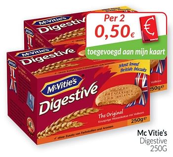 Promoties Mc vitie`s digestive - McVitie's - Geldig van 01/08/2019 tot 31/08/2019 bij Intermarche