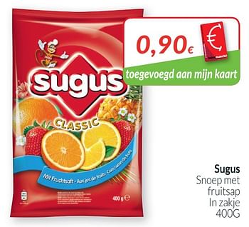 Promotions Sugus snoep met fruitsap ln zakje - Sugus - Valide de 01/08/2019 à 31/08/2019 chez Intermarche