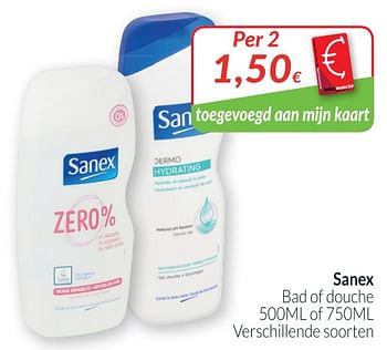 Promoties Sanex bad of douche - Sanex - Geldig van 01/08/2019 tot 31/08/2019 bij Intermarche