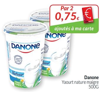 Promotions Danone yaourt nature maigre - Danone - Valide de 01/08/2019 à 31/08/2019 chez Intermarche
