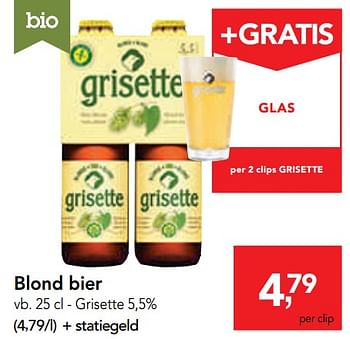 Promoties Blond bier - Grisette - Geldig van 14/08/2019 tot 27/08/2019 bij Makro