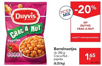 Promoties Borrelnootjes crac-a-nut - Duyvis - Geldig van 14/08/2019 tot 27/08/2019 bij Makro