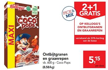 Promoties Ontbijtgranen en graanrepen - Kellogg's - Geldig van 14/08/2019 tot 27/08/2019 bij Makro