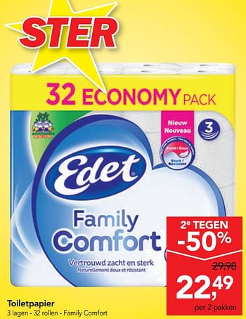 Promoties Toiletpapier - Edet - Geldig van 14/08/2019 tot 27/08/2019 bij Makro