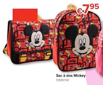 Promoties Sac à dos mickey - Mickey Mouse - Geldig van 12/08/2019 tot 09/09/2019 bij Euro Shop