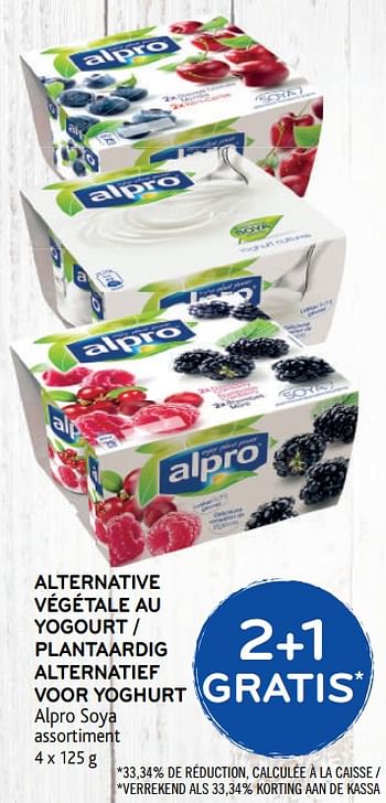 Promotions Alternative végétale au yogourt alpro soya assortiment - Alpro - Valide de 14/08/2019 à 27/08/2019 chez Alvo