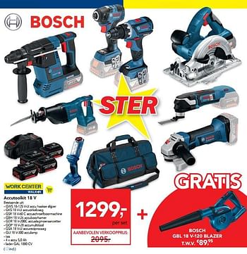 Promoties Bosch accutoolkit 18 v - Bosch - Geldig van 14/08/2019 tot 27/08/2019 bij Makro