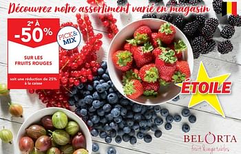 Promoties 2e à -50% sur les fruits rouges - Huismerk - Makro - Geldig van 14/08/2019 tot 27/08/2019 bij Makro