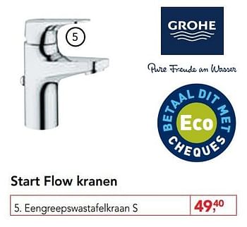 Promoties Start flow kranen eengreepswastafelkraan s - Grohe - Geldig van 14/08/2019 tot 27/08/2019 bij Makro