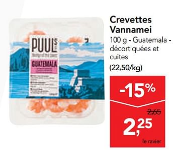 Promoties Crevettes vannamei - Klaas Puul - Geldig van 14/08/2019 tot 27/08/2019 bij Makro