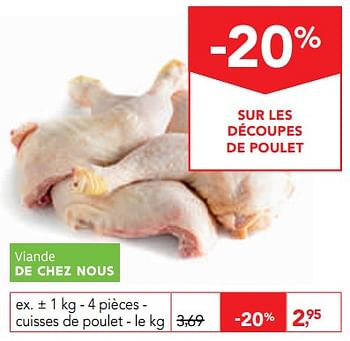 Promoties Cuisses de poulet - Huismerk - Makro - Geldig van 14/08/2019 tot 27/08/2019 bij Makro