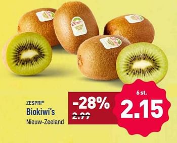 Promoties Biokiwi`s - Zespri - Geldig van 12/08/2019 tot 17/08/2019 bij Aldi