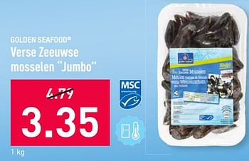Promotions Verse zeeuwse mosselen jumbo - Golden Seafood - Valide de 12/08/2019 à 17/08/2019 chez Aldi