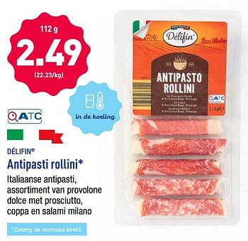 Promotions Antipasti rollini - Delifin - Valide de 12/08/2019 à 17/08/2019 chez Aldi