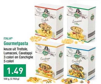 Promoties Gourmetpasta - ITALIA  - Geldig van 12/08/2019 tot 17/08/2019 bij Aldi