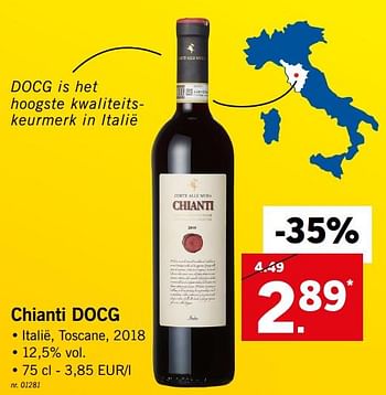 Promotions Chianti docg - Vins rouges - Valide de 19/08/2019 à 24/08/2019 chez Lidl
