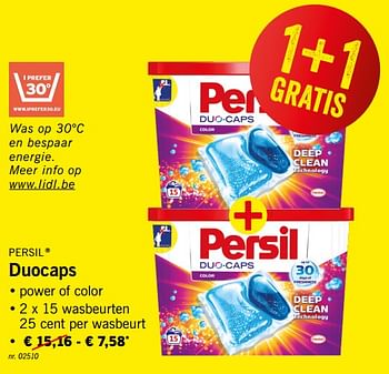 Promoties Duocaps - Persil - Geldig van 19/08/2019 tot 24/08/2019 bij Lidl