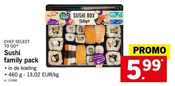 Promoties Sushi family pack - Chef select - Geldig van 19/08/2019 tot 24/08/2019 bij Lidl