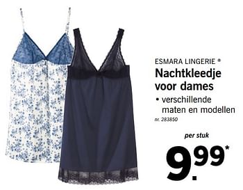 Promoties Nachtkleedje voor dames - Esmara - Geldig van 19/08/2019 tot 24/08/2019 bij Lidl