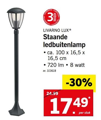 Bevestigen aan uitvegen Openlijk Livarno Lux Staande ledbuitenlamp - Promotie bij Lidl