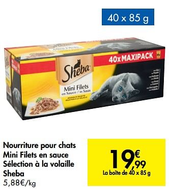 Nourriture Pour Chat Sheba Sheba Soupes Aux Filets De Thon Pour Chat 4 X 40 G Set De 12 48 Sachets Fraicheur