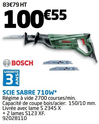 Promotions Bosch scie sabre 710w - Bosch - Valide de 01/08/2019 à 31/08/2019 chez Brico Cash