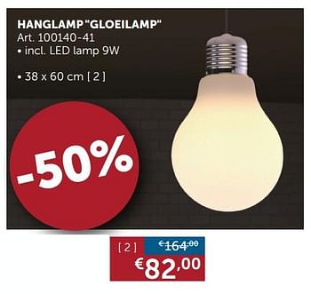Promoties Hanglamp gloeilamp - Huismerk - Zelfbouwmarkt - Geldig van 20/08/2019 tot 23/09/2019 bij Zelfbouwmarkt