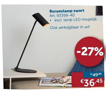 Promoties Verlichting back to school! bureaulampen bureaulamp zwart - Huismerk - Zelfbouwmarkt - Geldig van 20/08/2019 tot 23/09/2019 bij Zelfbouwmarkt