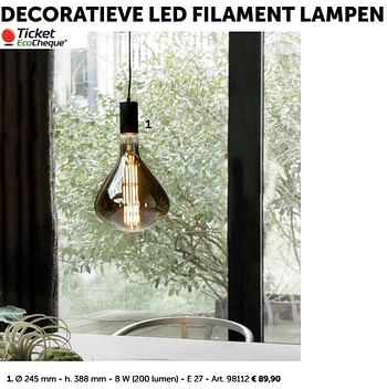 Promotions Decoratieve led filament lampen - Produit maison - Zelfbouwmarkt - Valide de 20/08/2019 à 23/09/2019 chez Zelfbouwmarkt