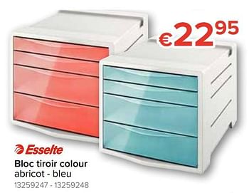 Promotions Bloc tiroir colour - Esselte - Valide de 12/08/2019 à 09/09/2019 chez Euro Shop