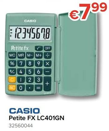 Promoties Casio petite fx lc401gn - Casio - Geldig van 12/08/2019 tot 09/09/2019 bij Euro Shop