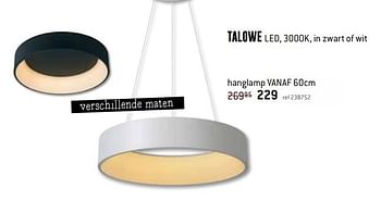 Promoties Talowe hanglamp - Huismerk - Free Time - Geldig van 08/08/2019 tot 08/09/2019 bij Freetime