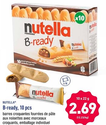 Promotions B-ready - Nutella - Valide de 12/08/2019 à 17/08/2019 chez Aldi