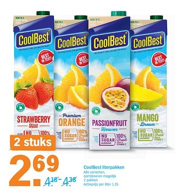 Promoties Coolbest literpakken - Coolbest - Geldig van 12/08/2019 tot 18/08/2019 bij Albert Heijn