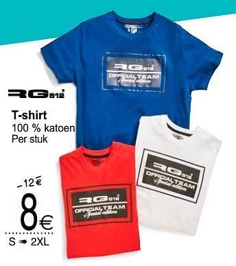 Promoties T-shirt - RG 512  - Geldig van 13/08/2019 tot 26/08/2019 bij Cora