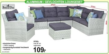 Promoties Aluminium - gevlochten loungeset stoel - Bois le Duc - Geldig van 12/08/2019 tot 31/08/2019 bij Van Cranenbroek