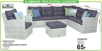 Promoties Aluminium - gevlochten loungeset tussenstuk - Bois le Duc - Geldig van 12/08/2019 tot 31/08/2019 bij Van Cranenbroek