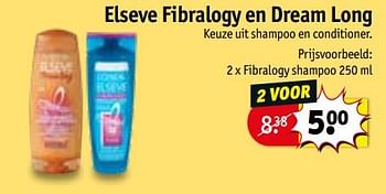 Promoties Elseve fibralogy en dream long fibralogy shampoo - L'Oreal Paris - Geldig van 13/08/2019 tot 18/08/2019 bij Kruidvat