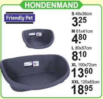 Promotions Hondenmand - Friendly pet - Valide de 12/08/2019 à 31/08/2019 chez Van Cranenbroek