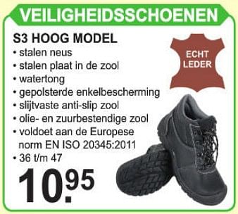 Promoties Veiligheidsschoenen s3 hoog model - Huismerk - Van Cranenbroek - Geldig van 12/08/2019 tot 31/08/2019 bij Van Cranenbroek
