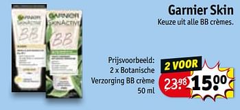 Promoties Garnier skin botanische verzorging bb crème - Garnier - Geldig van 13/08/2019 tot 18/08/2019 bij Kruidvat