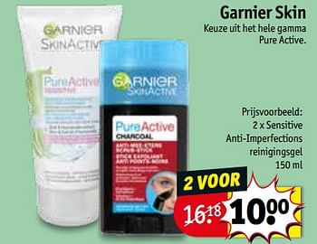 Promoties Garnier skin sensitive anti-imperfections reinigingsgel - Garnier - Geldig van 13/08/2019 tot 18/08/2019 bij Kruidvat