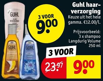 Promoties Guhl haarverzorging shampoo langdurig volume - Guhl - Geldig van 13/08/2019 tot 18/08/2019 bij Kruidvat